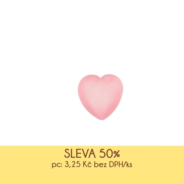 Obrázek produktu SC Dekorace kamínek srdce růžové 2,5x2,5cm 6x50 ks  - DOPRODEJ SLEVA 50%