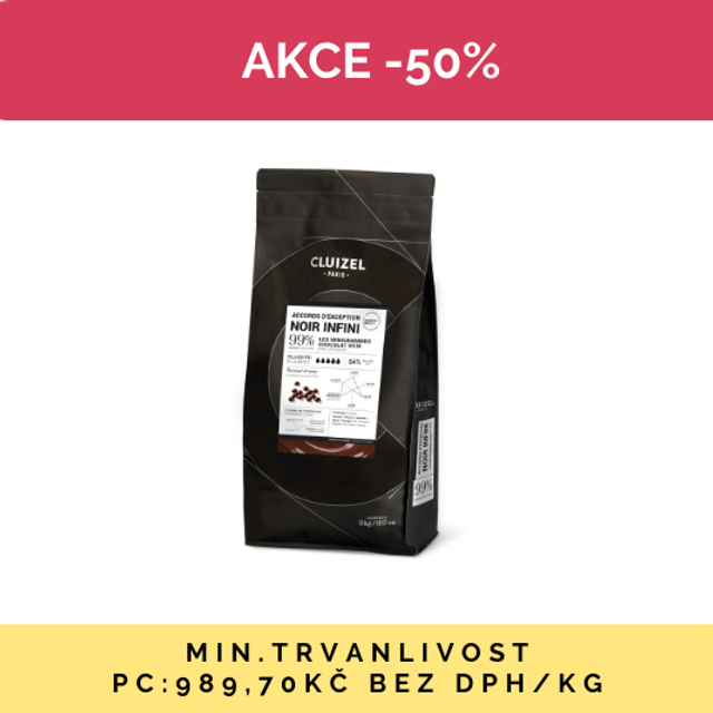 Obrázek produktu MC ČOKOLÁDA INFINI HOŘKÁ 99% 3 kg - AKCE 50% 3/26