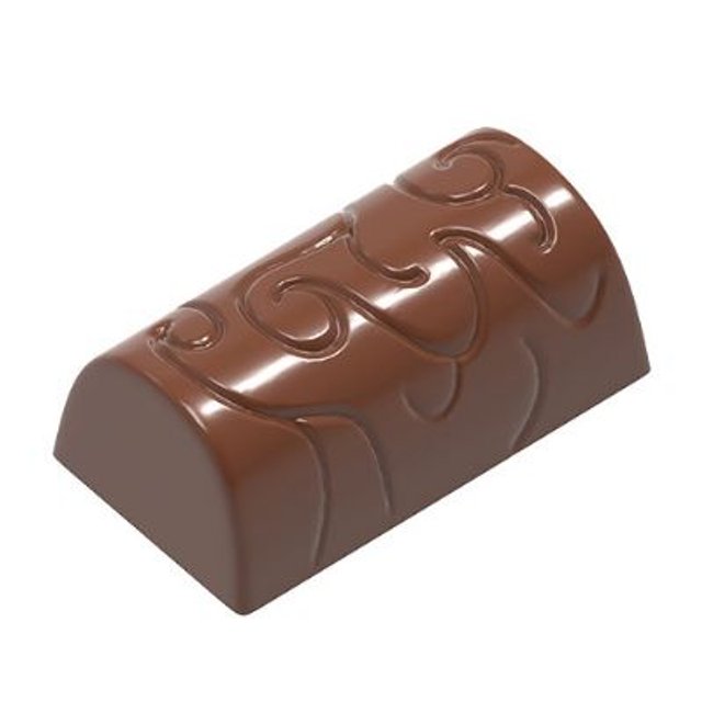 Obrázek produktu CW FORMA NA PRALINKY - BUCHE S ORNAMENTEM 36x20mm v.13,5mm 9,5g 24ks