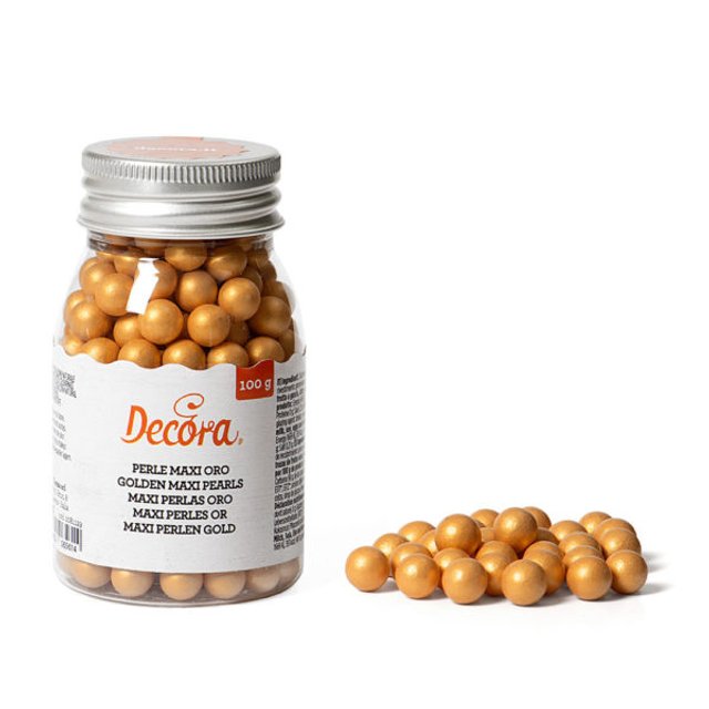 Obrázek produktu DECO CUKROVÉ ZDOBENÍ KULIČKY VELKÉ ZLATÉ 100g (konec výroby)