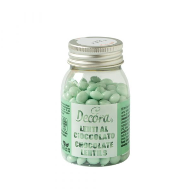 Obrázek produktu DECO Dekorace lentilky mléčná čokoláda SVĚTLE MODRO/ZELENÉ 80g