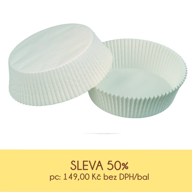 Obrázek produktu MF Košíčky bílé 23x17mm MF 1000ks - AKCE SLEVA 50%