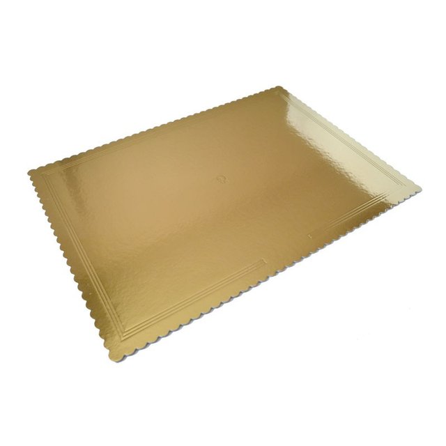 Obrázek produktu LEPENKOVÁ PODLOŽKA ZLATO/ČERNÁ G2400 60x40cm silná (vlnitý okraj)