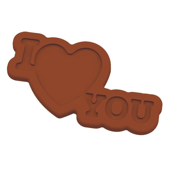 Obrázek produktu MA FORMA NA ČOKOLÁDU PLAST - CEDULKA I LOVE YOU 62x37x3mm 10ks