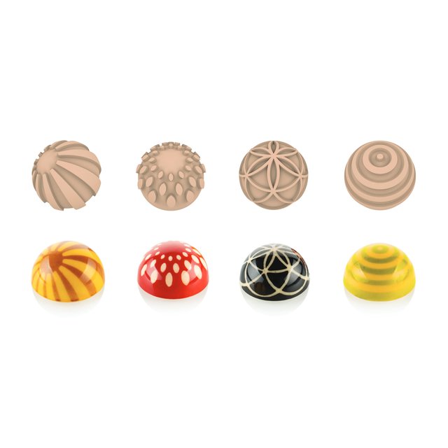 Obrázek produktu SIL CHOCO STAMP A - razítka do formy na prlinky pr.31mm, v. 17mm 4ks