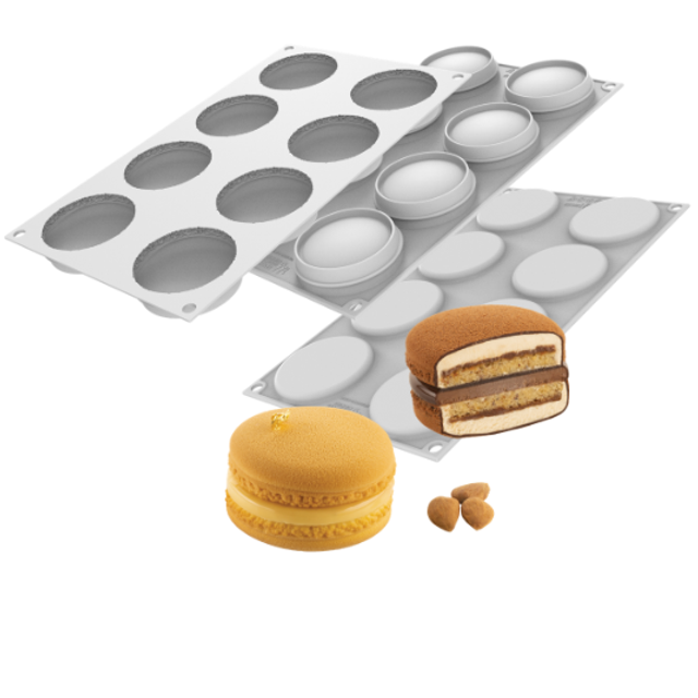 Obrázek produktu SIL FORMA SILIKON bílá - MACARON (makronka) 110 pr.65mm v.17mm 45ml