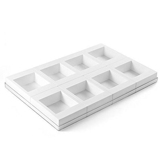 Obrázek produktu SIL FORMA SILIKON bílá - DORTOVÁ ČTVEREC 120x120mm v.50mm 714ml 1ks SADA 8ks