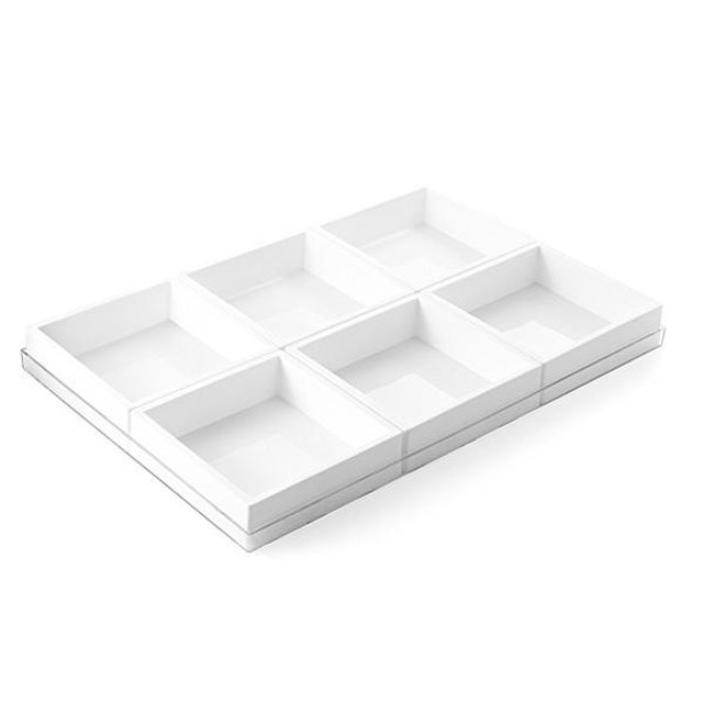 Obrázek produktu SIL FORMA SILIKON bílá - DORTOVÁ ČTVEREC 180x180mm v.50mm 1558 ml SADA 6ks