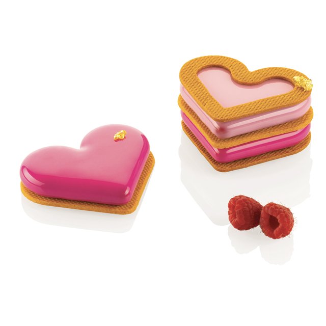 Obrázek produktu SIL FORMA SILIKON šedá - MINI LOVE STORY + vykrajovátko 80x66mm v.12mm 35ml
