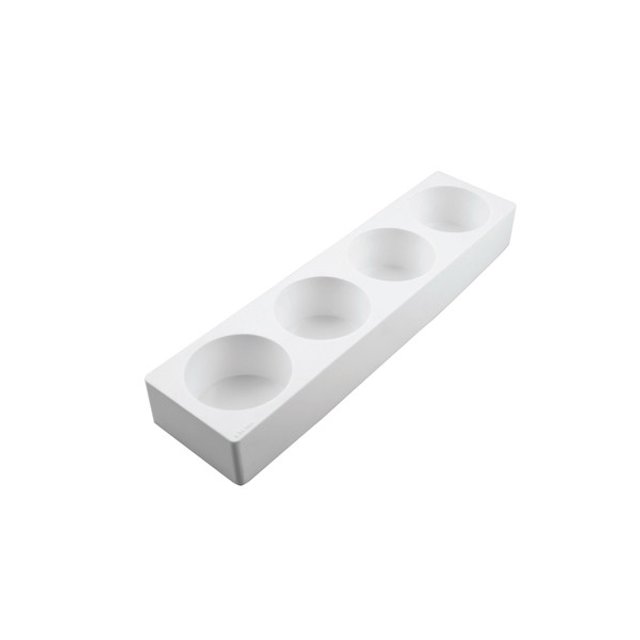 Obrázek produktu SIL FORMA SILIKON MULTIFLEX bílá - KOLEČKO 220 Ø80mm v.45mm 220ml 4ks