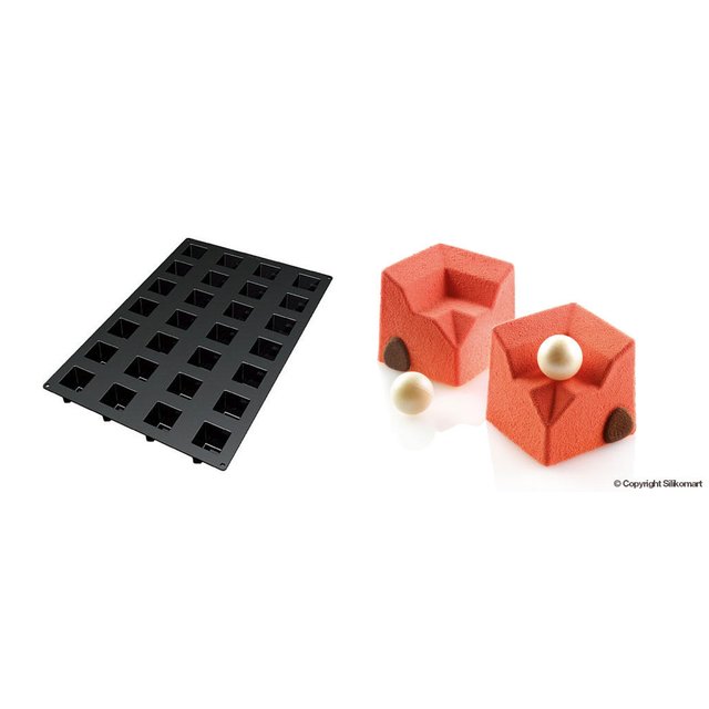 Obrázek produktu SIL FORMA SILIKON černá - SWEET CORNER 52x52mm v.51mm 102ml