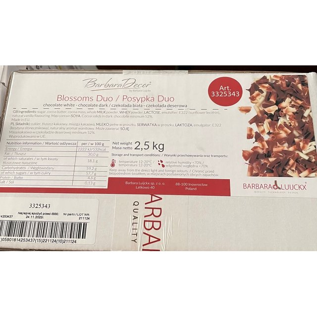 Obrázek produktu BL ČOKOLÁDOVÉ HOBLINY DUO MIKRO 2,5kg (24.11.2022)