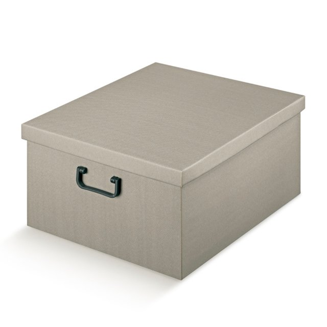 Obrázek produktu SC Krabice 60x40x25cm potisk Linea Tortora s plast.uchem šedá