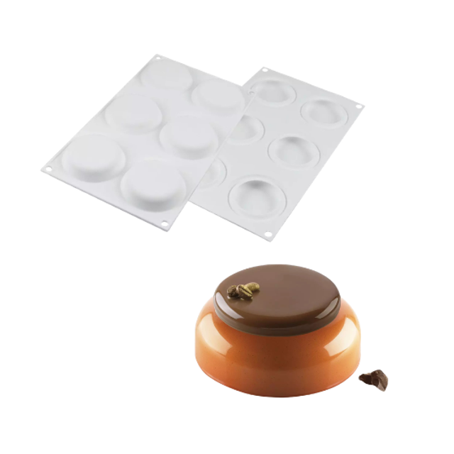 Obrázek produktu SIL FORMA SILIKON bílá - DECOR ROUND 50 pr.67mm v.15mm 50ml 1ks