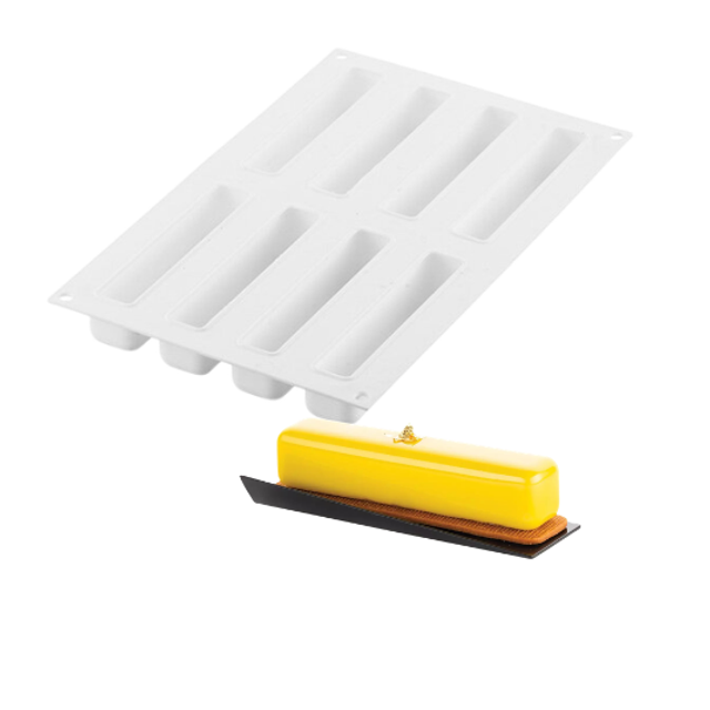 Obrázek produktu SIL FORMA SILIKON bílá - STRIPE ECLAIR 95 (eclair) 130x28mm v.28mm 95ml
