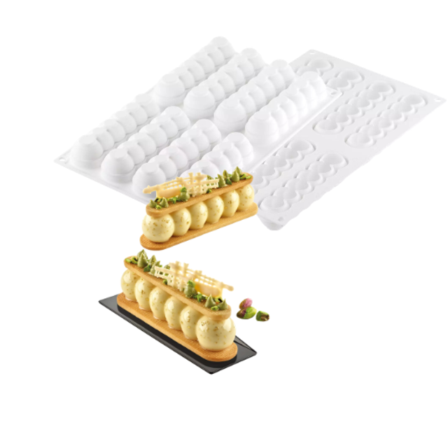 Obrázek produktu SIL FORMA SILIKON bílá - TRUFFLE ECLAIR 75 130x30mm v.27mm 75ml
