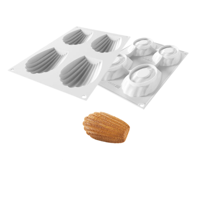 Obrázek produktu SIL FORMA SILIKON bílá - MADELEINE XL 95 11,7x7cm v. 2,2cm 4ks