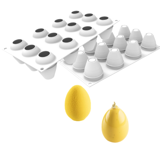 Obrázek produktu SIL FORMA SILIKON bílá - EGG 70 vejce pr.46mm v.63mm 70ml