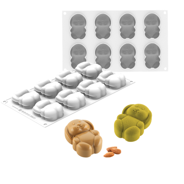 Obrázek produktu SIL FORMA SILIKON bílá - RABBIT 70 76x50mm, v.29mm + vykrajovátko