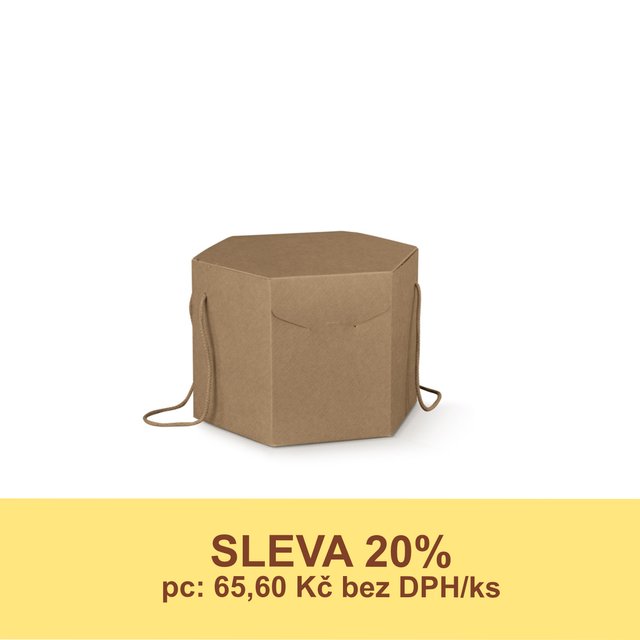 Obrázek produktu SC Krabice na dezerty/dort AVANA přírodní 30x30x24cm 1ks - DOPRODEJ SLEVA 20%