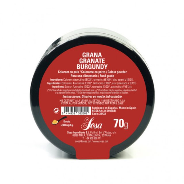 Obrázek produktu SOSA BARVA V PRÁŠKU rozpustná ve vodě GRANÁTOVÁ 70g