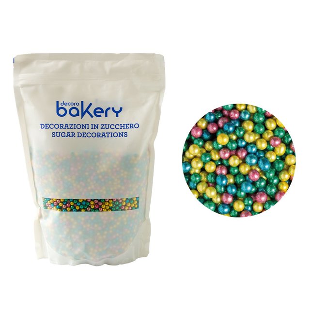 Obrázek produktu DECO CUKROVÉ ZDOBENÍ KULIČKY MIX METALICKÉ (perly) 1kg