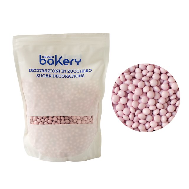 Obrázek produktu DECO Dekorace lentilky mléčná čokoláda RŮŽOVÉ 1kg