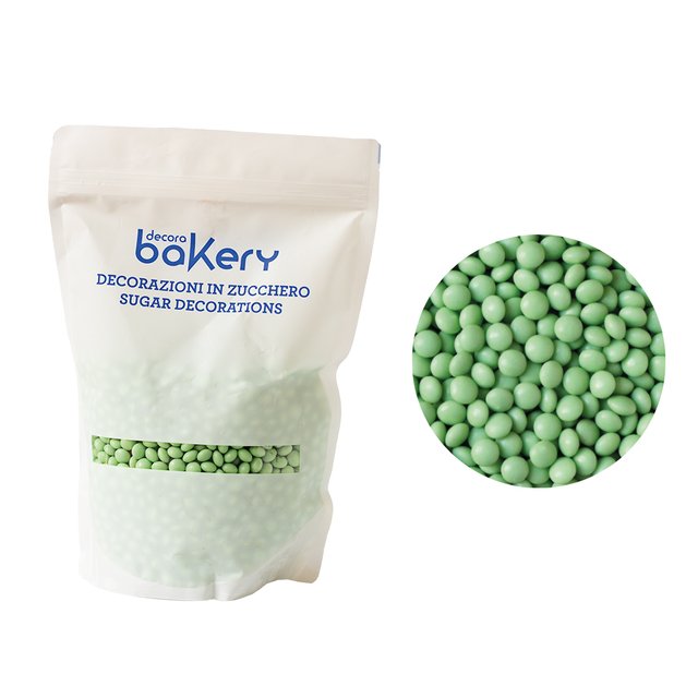 Obrázek produktu DECO Dekorace lentilky mléčná čokoláda ZELENÉ 1kg