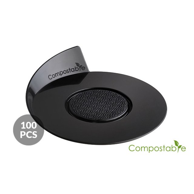 Obrázek produktu SIL PODNOS KOMPOSTOVATELNÝ pod dezert KULATÝ ČERNÝ pr.86mm 100ks