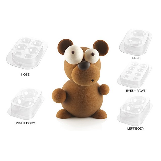 Obrázek produktu SIL FORMA NA ČOKOLÁDU PLAST - KIT TEDDY SADA na figurku medvídka
