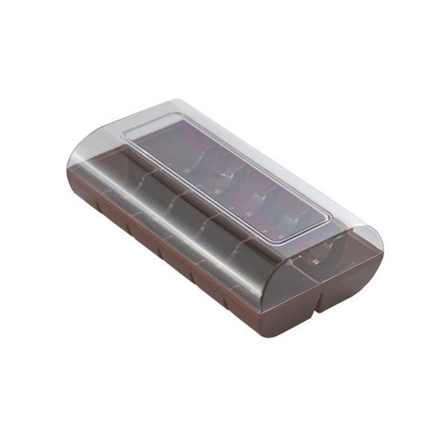 Obrázek produktu SIL BOX NA MAKRONKY - HNĚDÝ na 12ks (48ks)