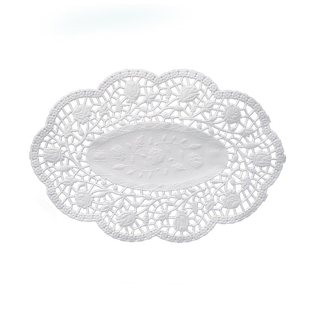 Obrázek produktu W Krajka bílá papírová pod dort ovál 32x22cm 100ks