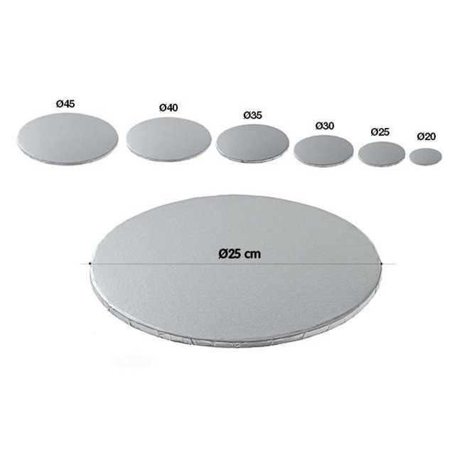 Obrázek produktu SIL PODLOŽKA DORTOVÁ SILNÁ - STŘÍBRNÁ Ø25cm v.1,2cm - doprodej