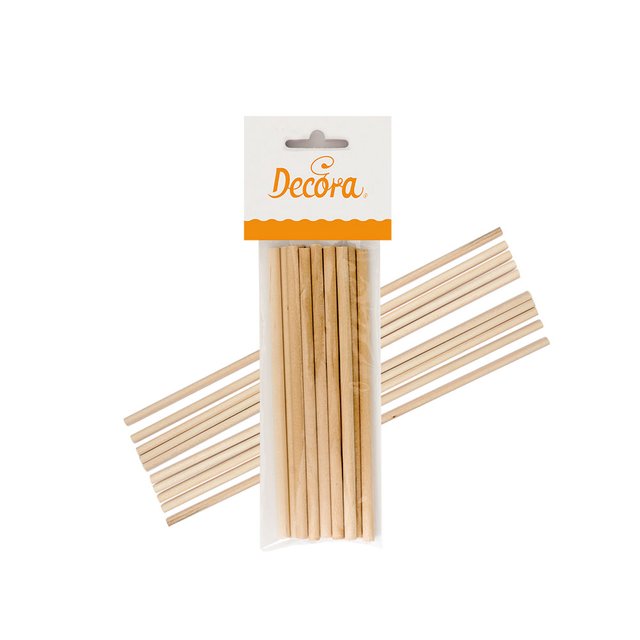 Obrázek produktu DECO TYČKY k lízátkům přírodní dřevěné pr.0,6mm, d.16cm 12ks