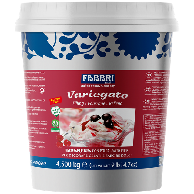 Obrázek produktu FABBRI VARIEGATO VIŠEŇ CON POLPA (AMARENA) 3x4,5 kg