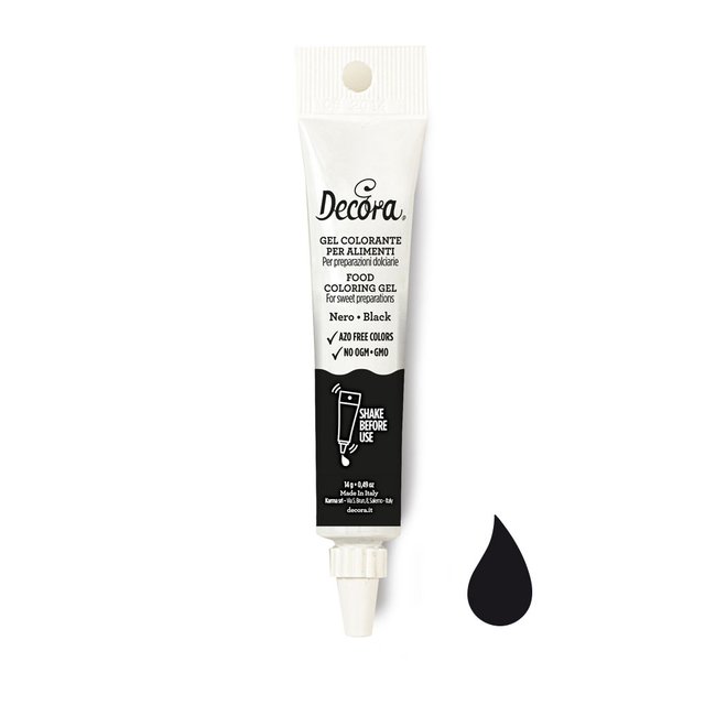 Obrázek produktu DECO Barva gelová černá (black) 14g