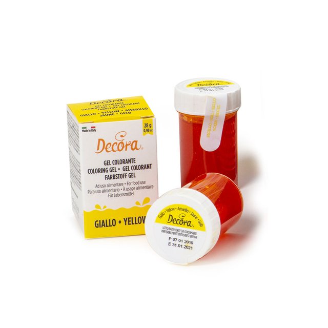 Obrázek produktu DECO Barva gelová žlutá (yellow) 28g - DOPRODEJ