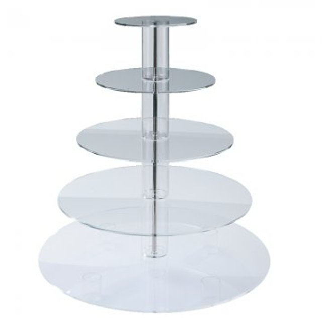 Obrázek produktu MA STOJAN DORTOVÝ - KULATÝ ČIRÝ 5patrový v.58cm
