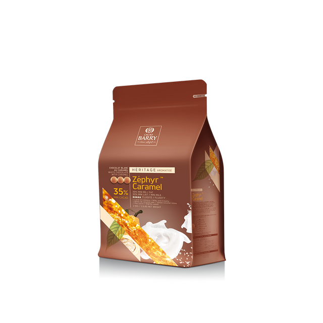 Obrázek produktu CB ČOKOLÁDA ZEPHYR BÍLÁ S KARAMELEM 35% 4x2,5 kg