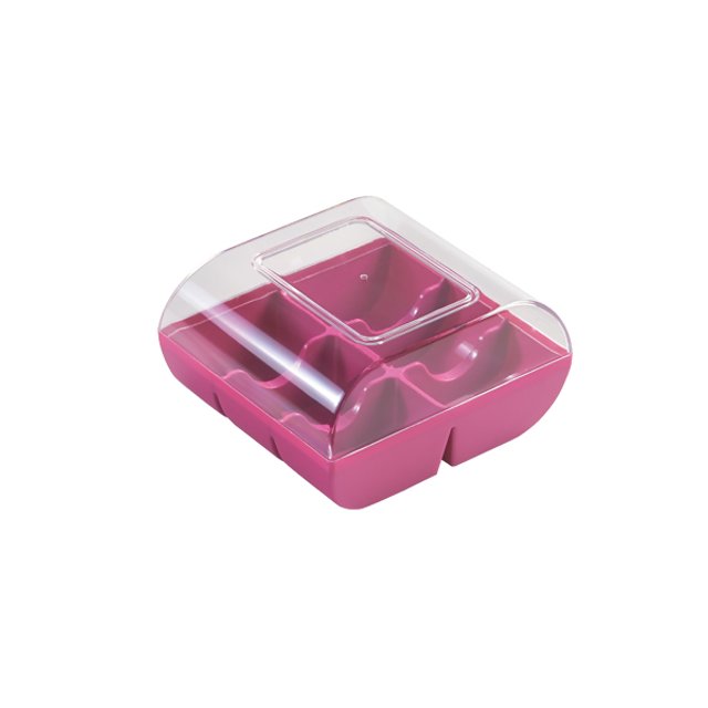 Obrázek produktu SIL BOX NA MAKRONKY - RŮŽOVÝ na 6ks (90ks)