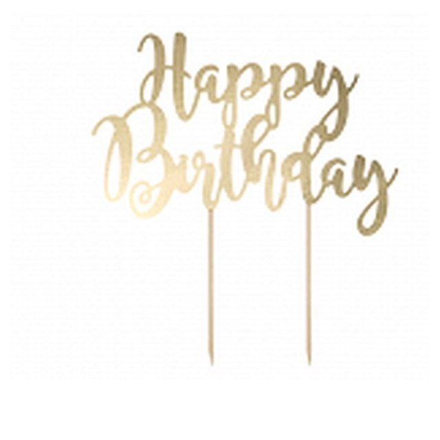 Obrázek produktu SA ZÁPICH - HAPPY BIRTHDAY zlatý papírový 22,5cm (velký)