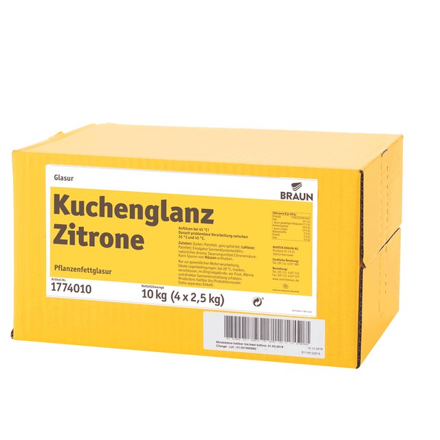 Obrázek produktu BRAUN CakeGloss poleva citrón v bloku 10 kg
