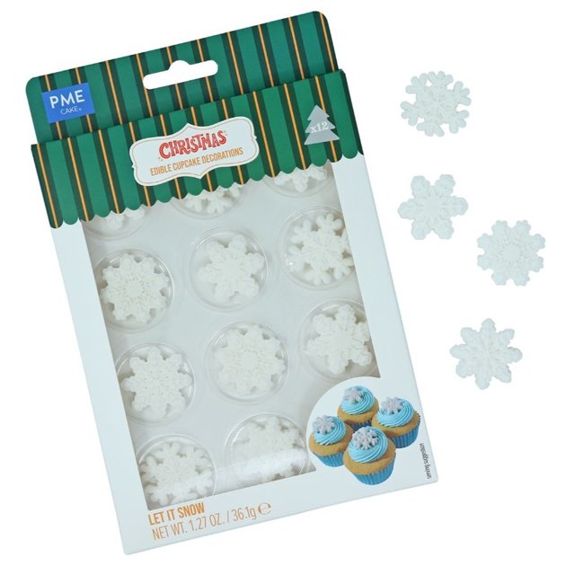 Obrázek produktu PME Dekorace cukrové VÁNOCE - Let it Snow 12ks AKCE 50% dmt 5/26