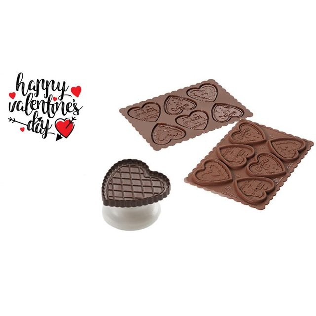 Obrázek produktu SIL FORMA SILIKON na SUŠENKY COOKIES - SRDCE (forma a vykrajovátko)