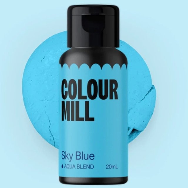 Obrázek produktu COLOUR MILL BARVA TEKUTÁ na vodní bázi - Sky blue (modrá) 20 ml - černá lahvička AKCE 50% dmt 1/26