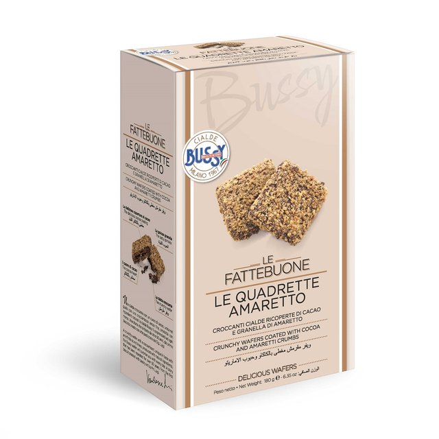 Obrázek produktu BUSSY FATTEBUONE AMARETTO vaflové amaretto sušenky v čokoládě 8x180g