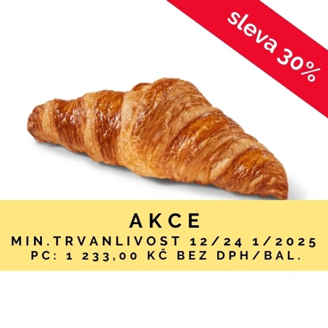 Obrázek produktu BRIDOR Mražený CROISSANT máslový 50g 120ks AKCE SE SLEVOU 30%