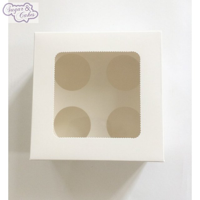Obrázek produktu SA KRABIČKA bílá - na 4ks cupcakes 2díly 17 x 17 x 8 cm (25ks v balení)