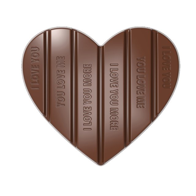 Obrázek produktu CW FORMA NA PRALINKY - HEART 125x110mm v.10mm  100g 2ks