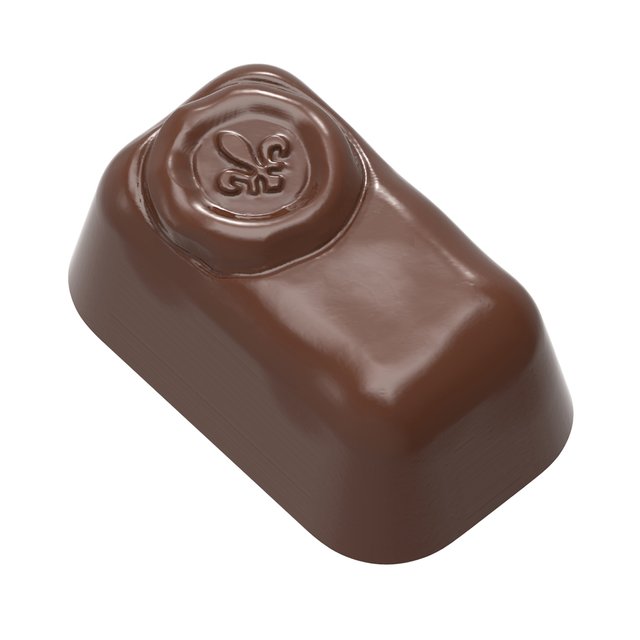 Obrázek produktu CW FORMA NA PRALINKY - OBDÉLNÍK S PEČETÍ 3,2x1,9cm v.1,5cm 8,2g 24ks